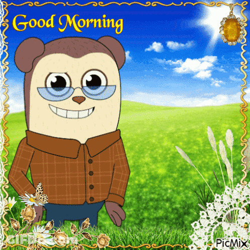 Cartoon Character Saying Good Morning GIF