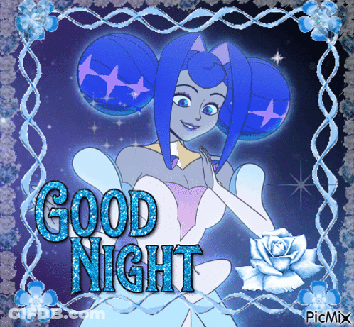 Cartoon Character Saying Good Night GIF
