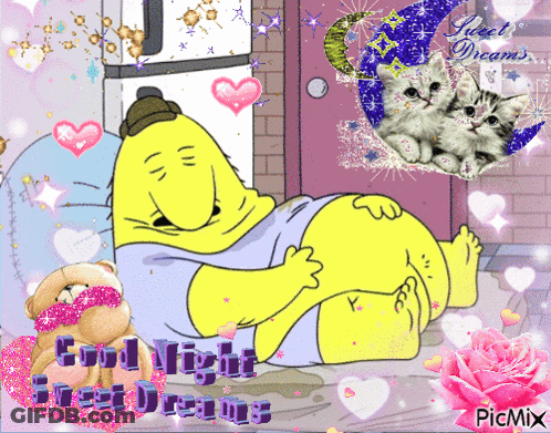 Cartoon Character Saying Good Night Sweet Dreams GIF