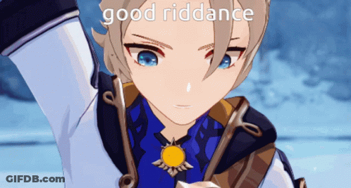 Cartoon Character Saying Good Riddance GIF