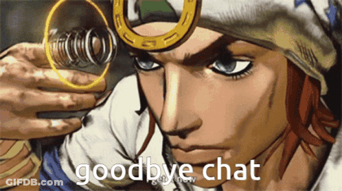 Cartoon Character Saying Goodbye Chat With Horseshoe On Head GIF