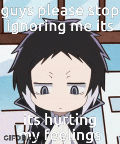 Cartoon Character Saying Guys Please Stop Ignoring Me GIF