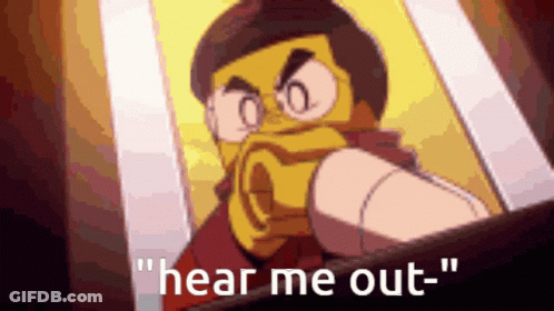 Cartoon Character Saying Hear Me Out Holding Gun GIF