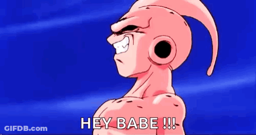 Cartoon Character Saying Hey Babe Blue Background GIF