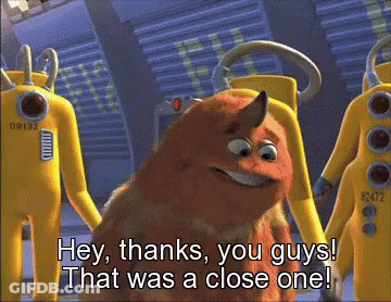 Cartoon Character Saying Hey Thanks You Guys GIF