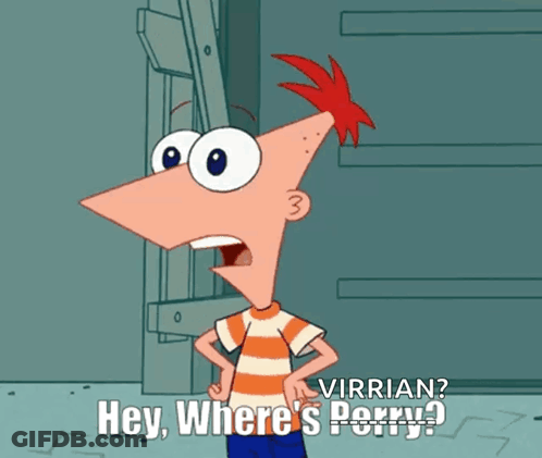 Cartoon Character Saying Hey Where's Perry GIF