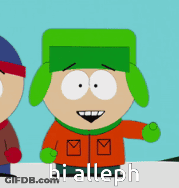 Cartoon Character Saying Hi Alleph To Another GIF