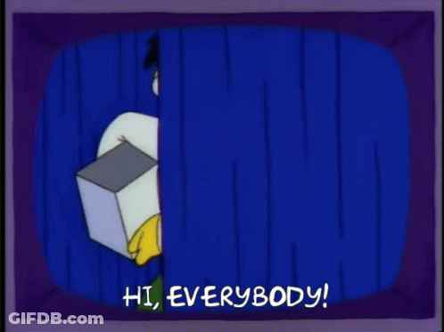 Cartoon Character Saying Hi Everybody GIF
