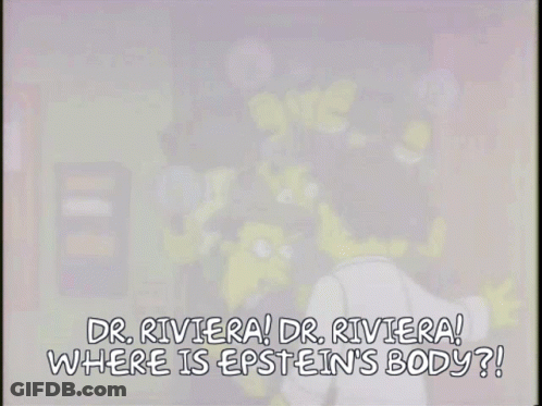 Cartoon Character Saying Hi Everybody In Front Of Blue Curtain GIF
