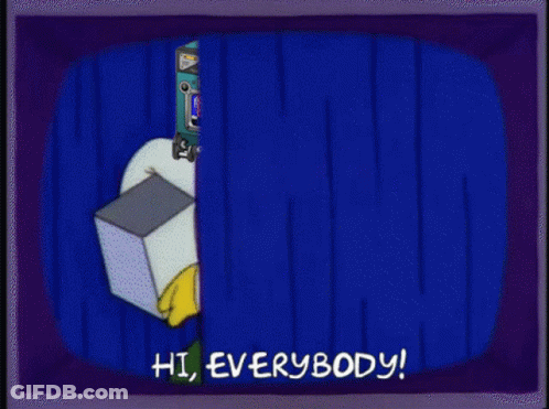 Cartoon Character Saying Hi Everybody GIF