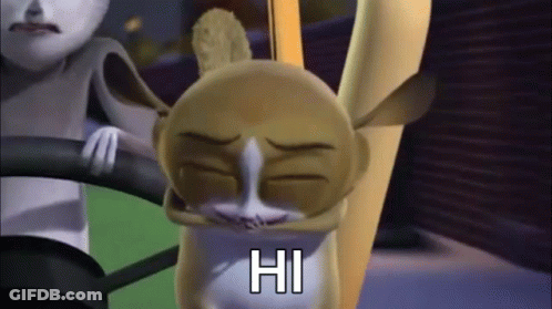 Cartoon Character Saying Hi To Another GIF