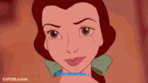 Cartoon Character Saying Hmm In Blue GIF