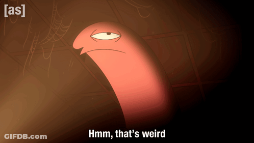Cartoon Character Saying Hmm That's Weird GIF