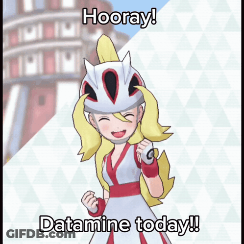 Cartoon Character Saying Hooray In Front Of Building GIF