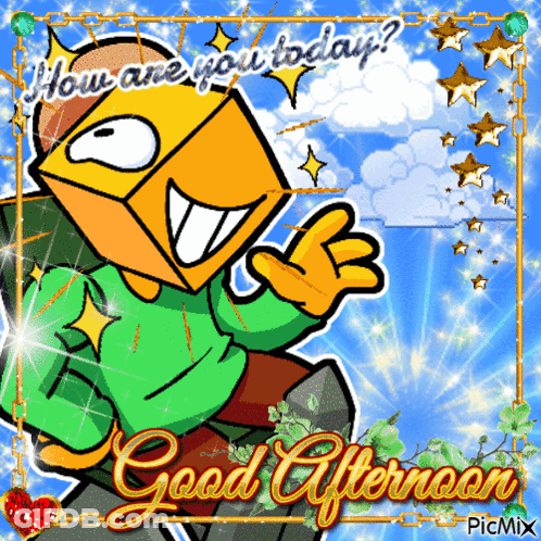 Cartoon Character Saying How Are You Today GIF