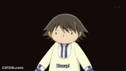 Cartoon Character Saying Hurray GIF