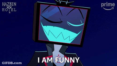 Cartoon Character Saying I Am Funny GIF
