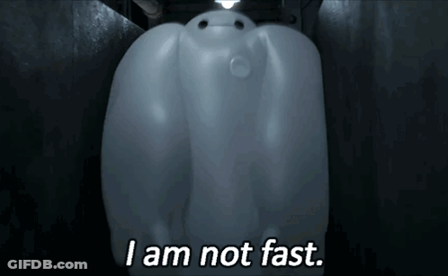 Cartoon Character Saying I Am Not Fast GIF
