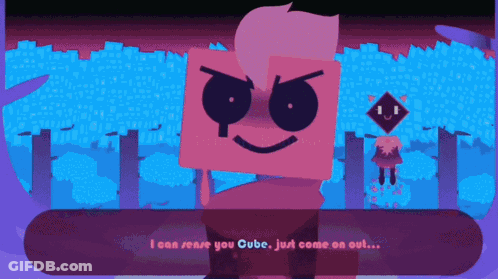 Cartoon Character Saying I Can Sense You Cube Just Come On Out GIF