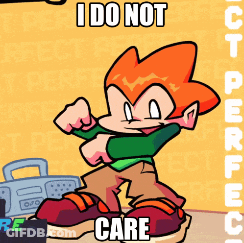 Cartoon Character Saying I Do Not Care GIF