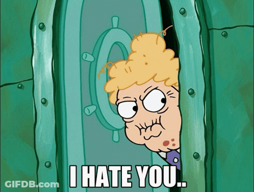 Cartoon Character Saying I Hate You GIF