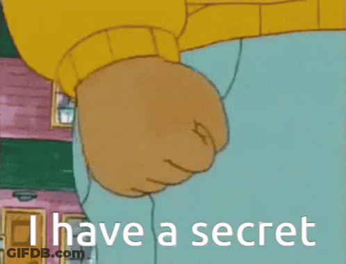 Cartoon Character Saying I Have A Secret GIF