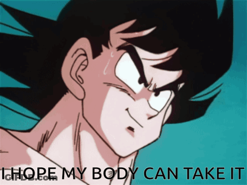Cartoon Character Saying I Hope My Body Can Take It GIF