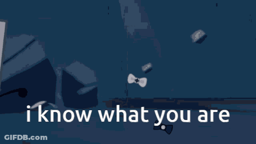 Cartoon Character Saying I Know What You Are GIF