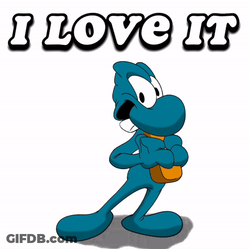 Cartoon Character Saying I Love It GIF