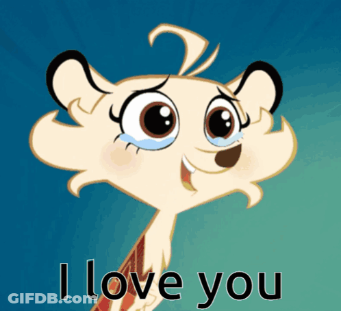 Cartoon Character Saying I Love You With Tears GIF