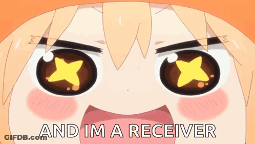 Cartoon Character Saying I'm A Receiver GIF