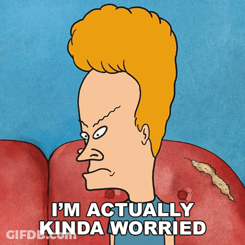 Cartoon Character Saying I'm Actually Kinda Worried GIF