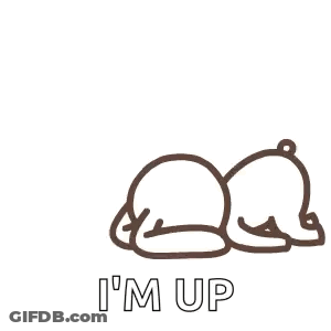 Cartoon Character Saying I M Awake GIF