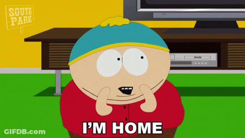 Cartoon Character Saying I'm Home TV GIF