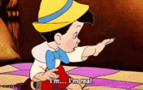 Cartoon Character Saying I'm... I'm Real GIF