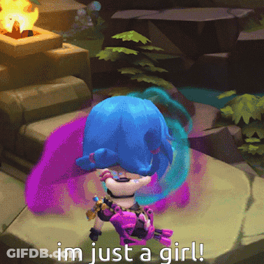 Cartoon Character Saying I'm Just A Girl GIF