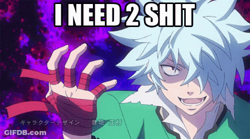 Cartoon Character Saying I Need 2 Shit GIF