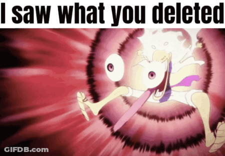 Cartoon Character Saying I Saw What You Deleted GIF