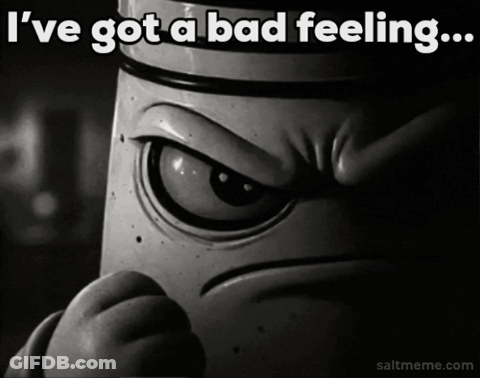 Cartoon Character Saying I've Got A Bad Feeling GIF