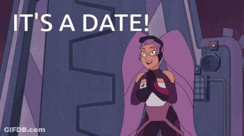 Cartoon Character Saying It's A Date GIF