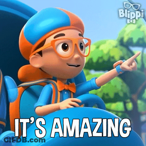 Cartoon Character Saying It's Amazing GIF