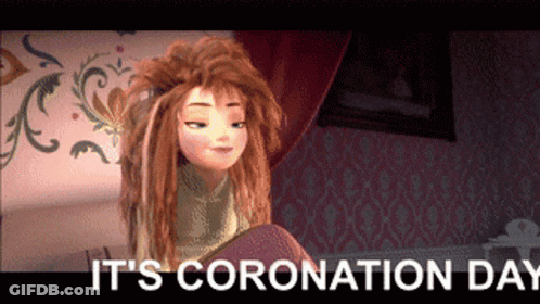 Cartoon Character Saying It's Coronation Day GIF