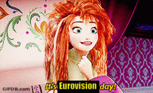 Cartoon Character Saying It's Eurovision Day GIF