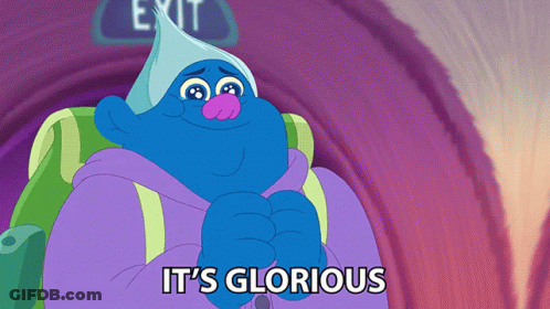 Cartoon Character Saying It's Glorious GIF