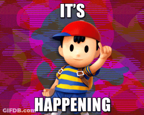 Cartoon Character Saying It's Happening GIF