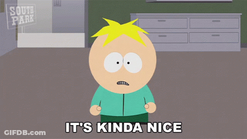 Cartoon Character Saying It's Kinda Nice GIF