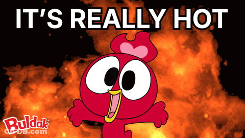 Cartoon Character Saying Its Really Hot GIF