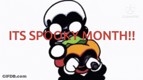 Cartoon Character Saying Its Spooky Month GIF