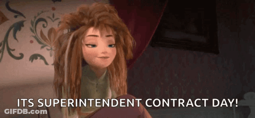 Cartoon Character Saying Its Superintendent Contract Day GIF