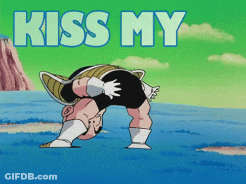 Cartoon Character Saying Kiss My GIF
